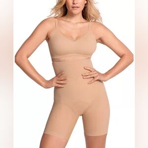 HoneyLove SculptWear SuperPower Short Womens Size 1X Sand Shapewear Sculpting